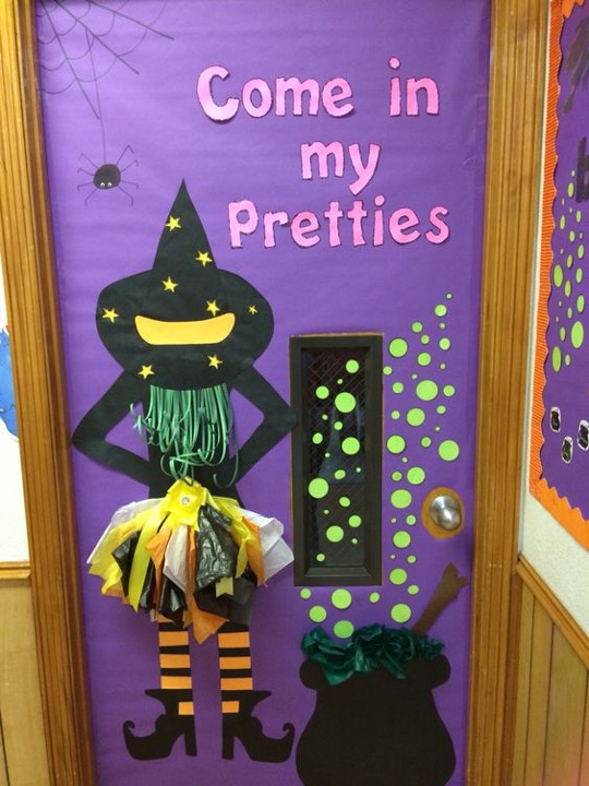 Ashlyn Little's door decorations for Halloween