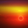 total sun eclipse over cloud sunset orange sky