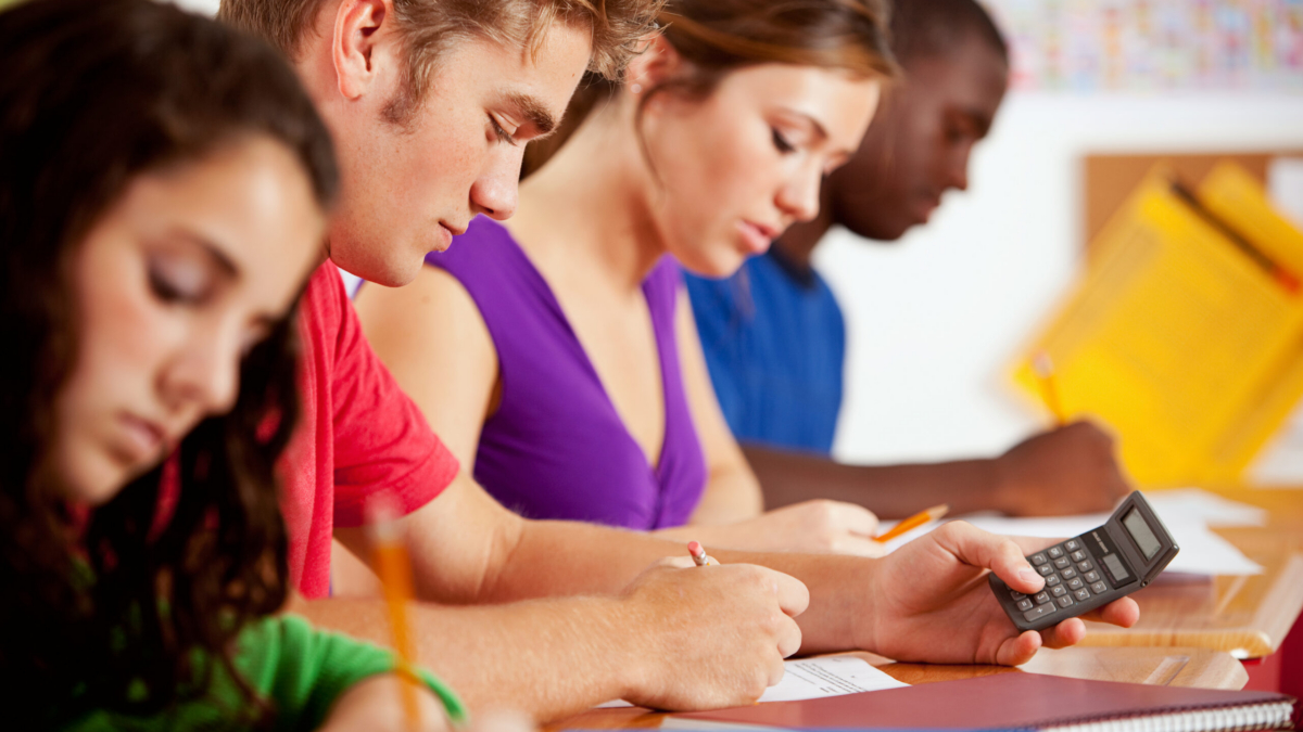 Extensive series with high school students in class.  Multi-ethnic group.